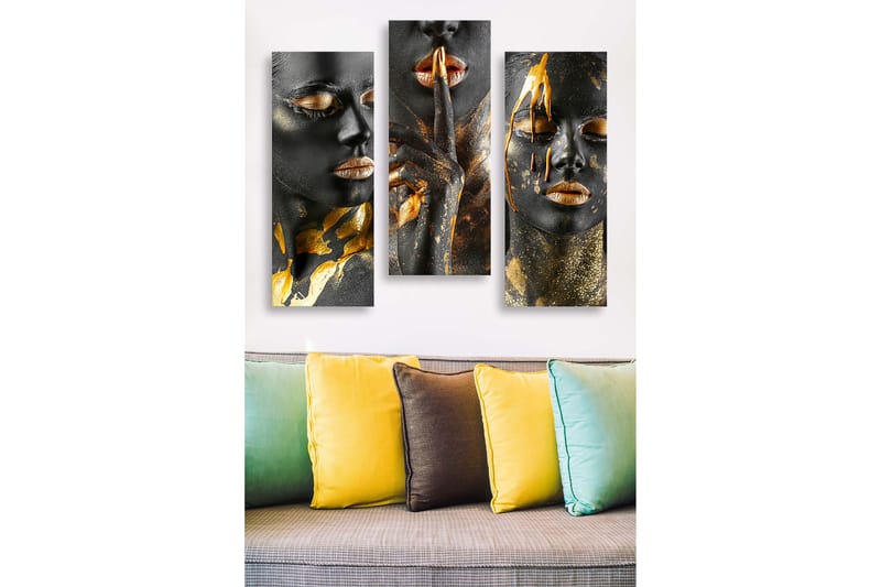 Decorative MDF Painting (3 Pieces) 20x50 - Boligtilbehør - Billeder & kunst - Billeder på lærred