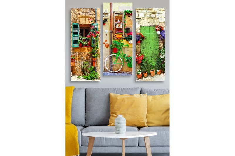 Decorative MDF Painting (3 Pieces) 20x50 - Boligtilbehør - Billeder & kunst - Billeder på lærred