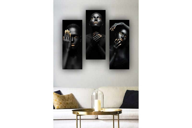 Decorative MDF Painting (3 Pieces) 20x50 - Boligtilbehør - Billeder & kunst - Billeder på lærred