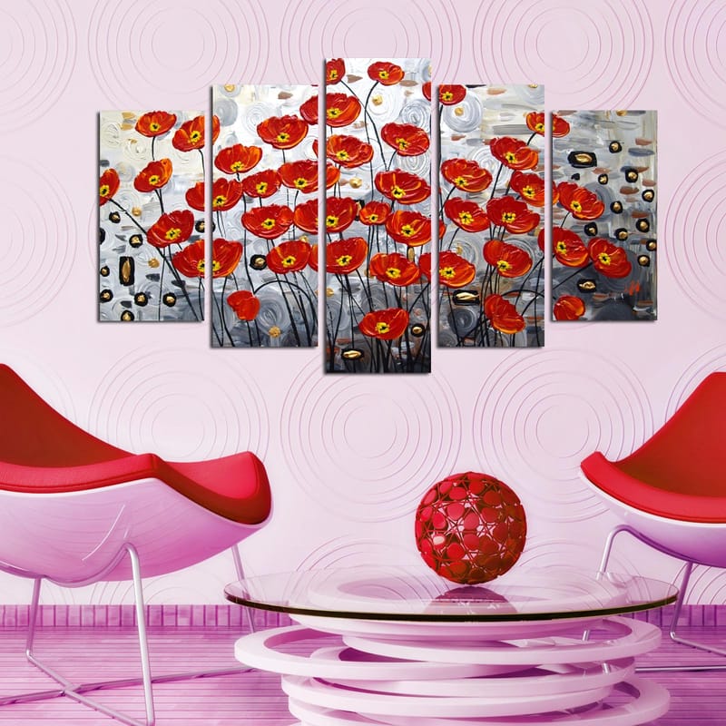 Decorative MDF Painting (5 Pieces) 20x60 - Billeder på lærred