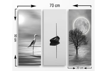 Decorative MDF Painting (3 Pieces) 20x50 - Boligtilbehør - Billeder & kunst - Billeder på lærred