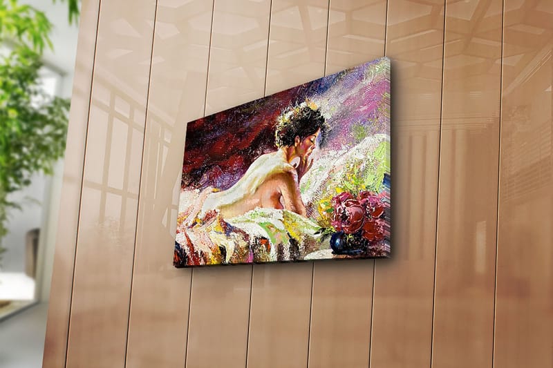 Dekorativ Canvasbillede 28x38 cm - Flerfarvet - Boligtilbehør - Billeder & kunst - Billeder på lærred