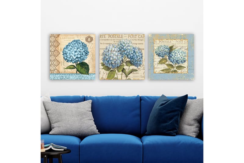 Dekorativ Canvasbillede 3-Dele 30x30 cm, Flerfarvet