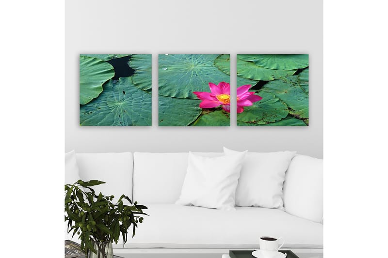 Dekorativ Canvasbillede 3-Dele 30x30 cm - Flerfarvet - Boligtilbehør - Billeder & kunst - Billeder på lærred