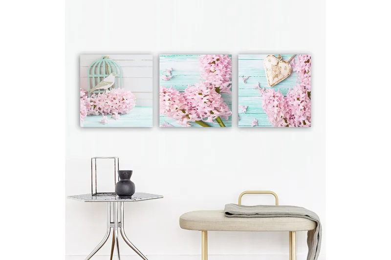 Dekorativ Canvasbillede 3-Dele 30x30 cm, Flerfarvet