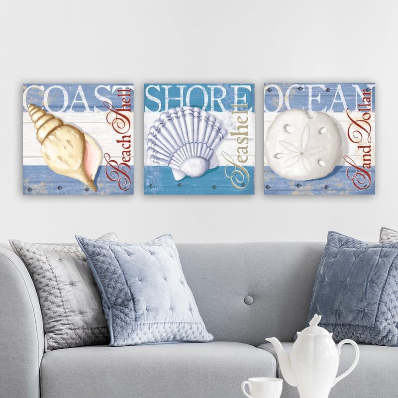 Dekorativ Canvasbillede 3-Dele 30x30 cm - Flerfarvet - Boligtilbehør - Billeder & kunst - Billeder på lærred