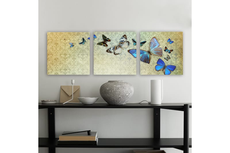 Dekorativ Canvasbillede 3-Dele 30x30 cm, Flerfarvet