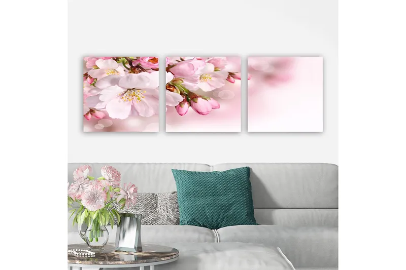 Dekorativ Canvasbillede 3-Dele 30x30 cm, Flerfarvet