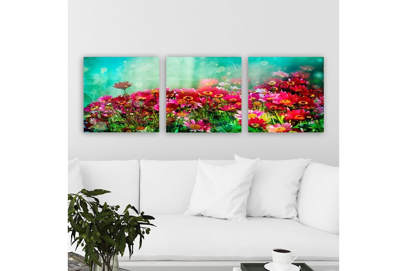 Dekorativ Canvasbillede 3-Dele 30x30 cm, Flerfarvet
