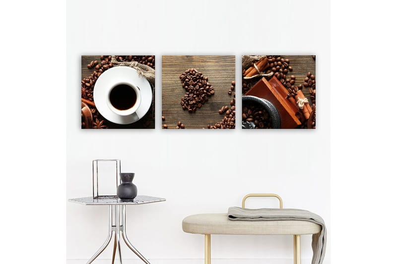 Dekorativ Canvasbillede 3-Dele 30x30 cm, Flerfarvet