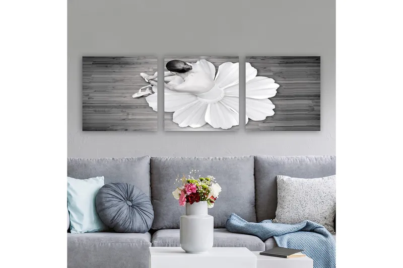 Dekorativ Canvasbillede 3-Dele 30x30 cm, Flerfarvet