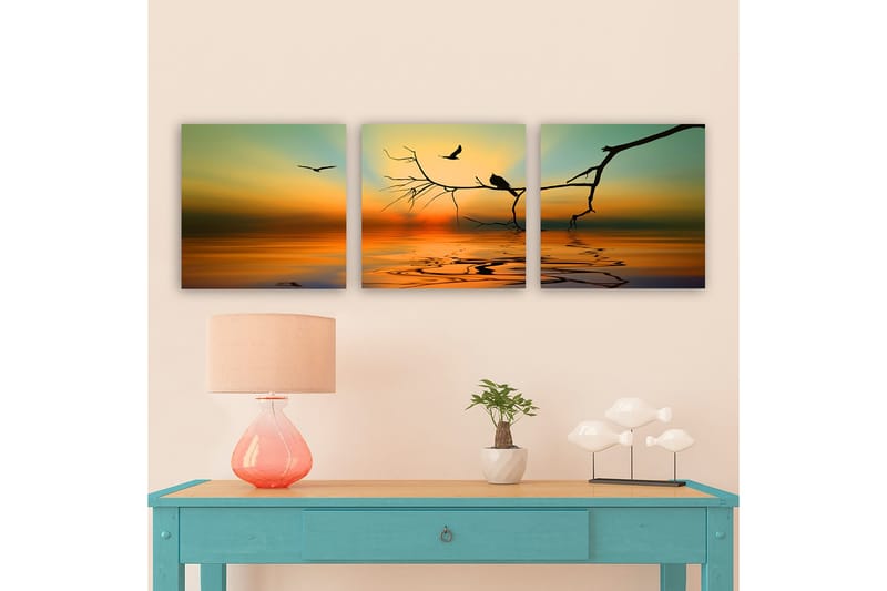 Dekorativ Canvasbillede 3-Dele 30x30 cm, Flerfarvet