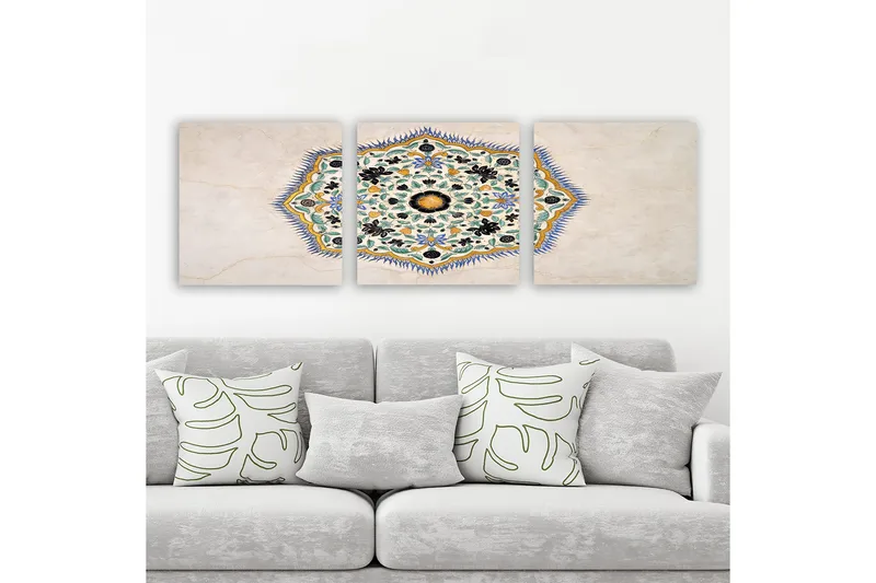 Dekorativ Canvasbillede 3-Dele 30x30 cm, Flerfarvet