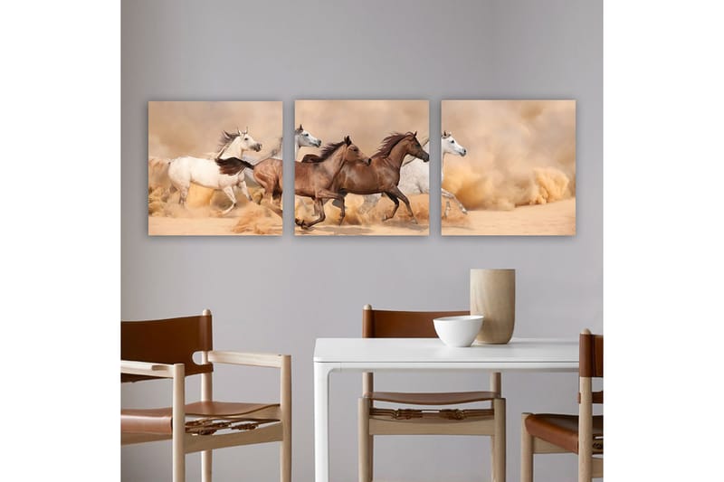 Dekorativ Canvasbillede 3-Dele 30x30 cm, Flerfarvet