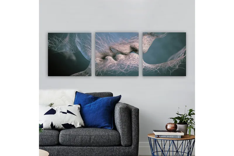 Dekorativ Canvasbillede 3-Dele 30x30 cm, Flerfarvet