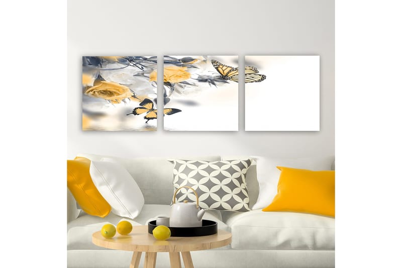 Dekorativ Canvasbillede 3-Dele 30x30 cm, Flerfarvet