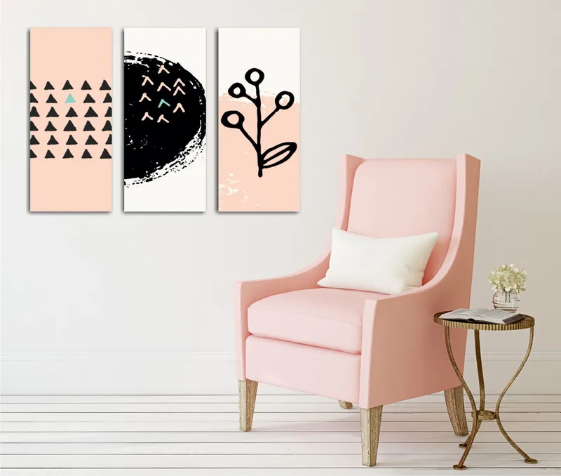 Dekorativ Canvasbillede 3-Dele 45x20 cm, Flerfarvet