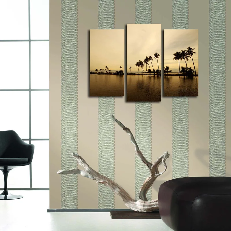 Dekorativ Canvasbillede 3-Dele 45x20 cm - Flerfarvet - Boligtilbehør - Billeder & kunst - Billeder på lærred