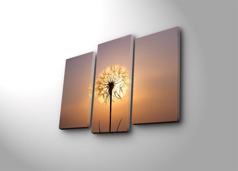 Dekorativ Canvasbillede 3-Dele 45x20 cm, Flerfarvet
