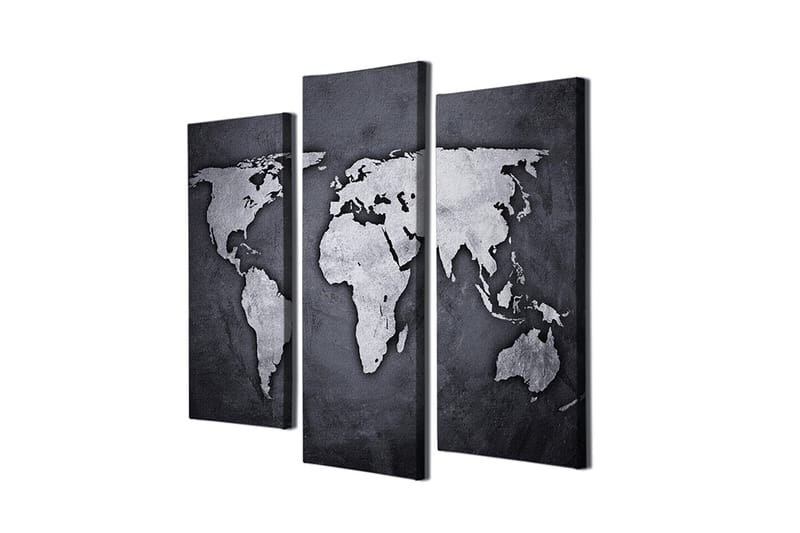 Dekorativ Canvasbillede 3-Dele 45x20 cm, Flerfarvet