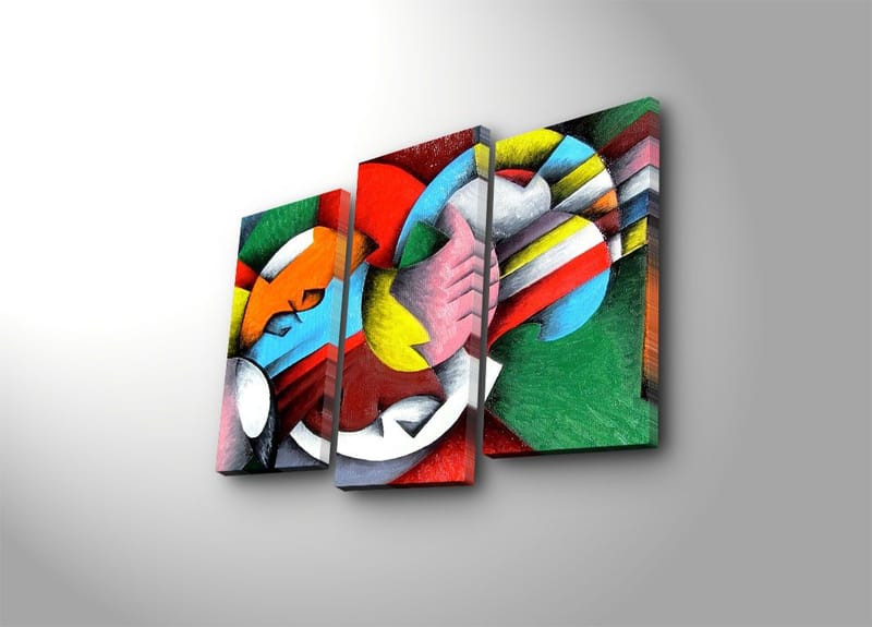 Dekorativ Canvasbillede 3-Dele 45x20 cm, Flerfarvet