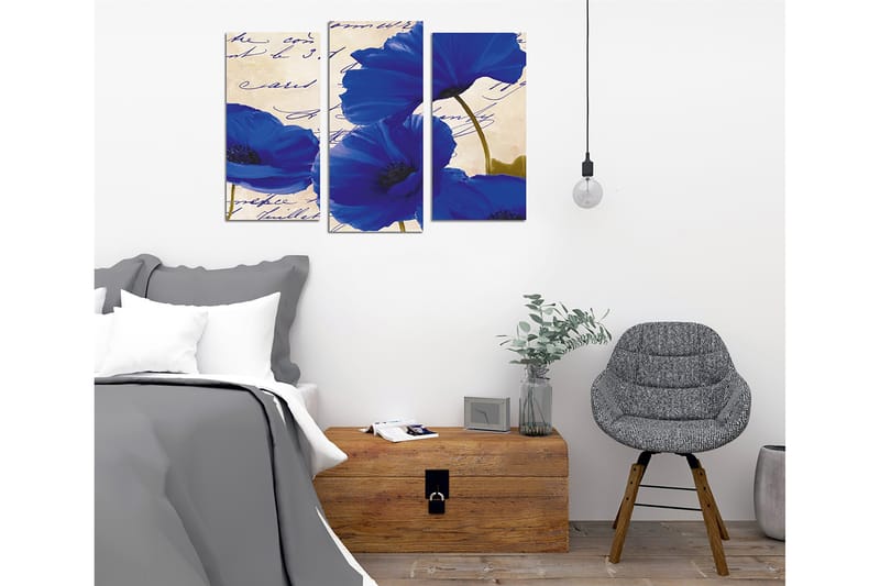 Dekorativ Canvasbillede 3-Dele 45x20 cm - Flerfarvet - Boligtilbehør - Billeder & kunst - Billeder på lærred