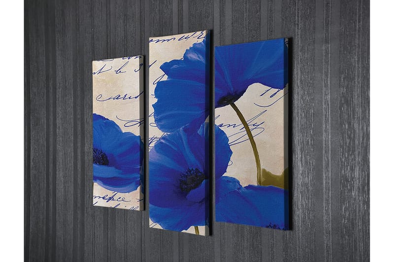 Dekorativ Canvasbillede 3-Dele 45x20 cm - Flerfarvet - Boligtilbehør - Billeder & kunst - Billeder på lærred