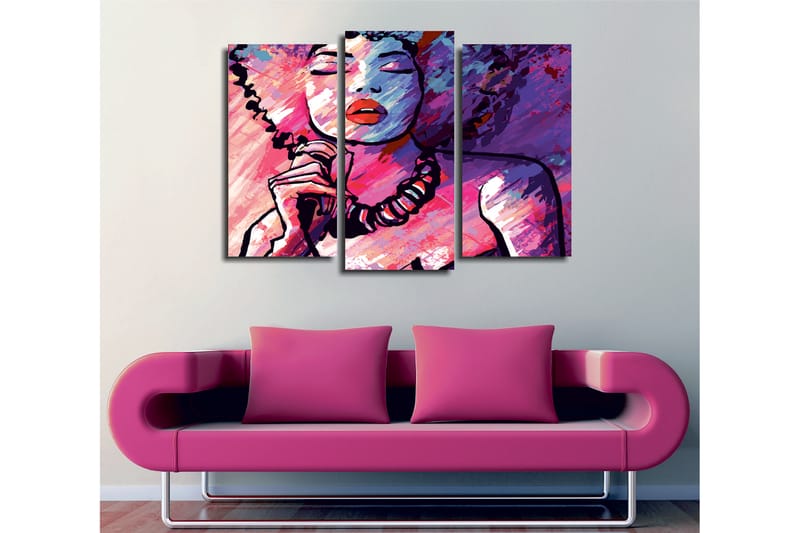Dekorativ Canvasbillede 3-Dele 45x20 cm - Flerfarvet - Boligtilbehør - Billeder & kunst - Billeder på lærred