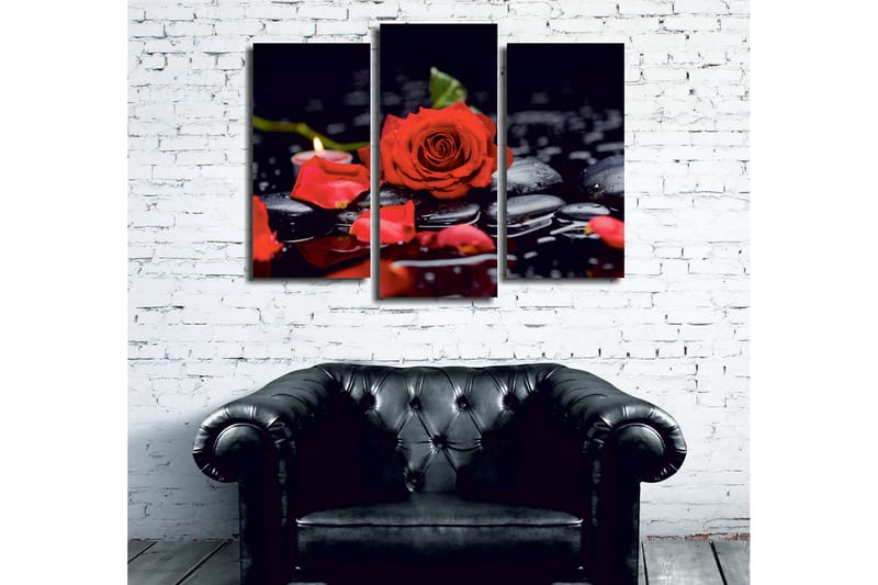 Dekorativ Canvasbillede 3-Dele 45x20 cm - Flerfarvet - Boligtilbehør - Billeder & kunst - Billeder på lærred