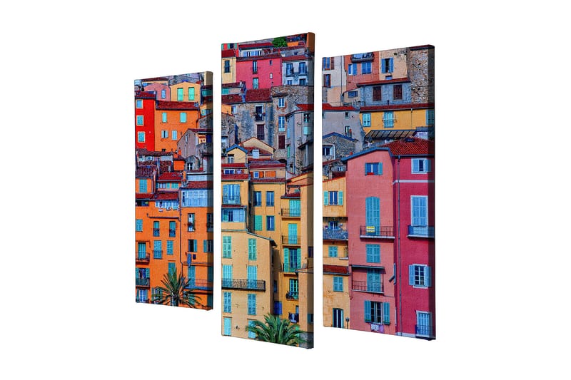 Dekorativ Canvasbillede 3-Dele 45x20 cm - Flerfarvet - Boligtilbehør - Billeder & kunst - Billeder på lærred