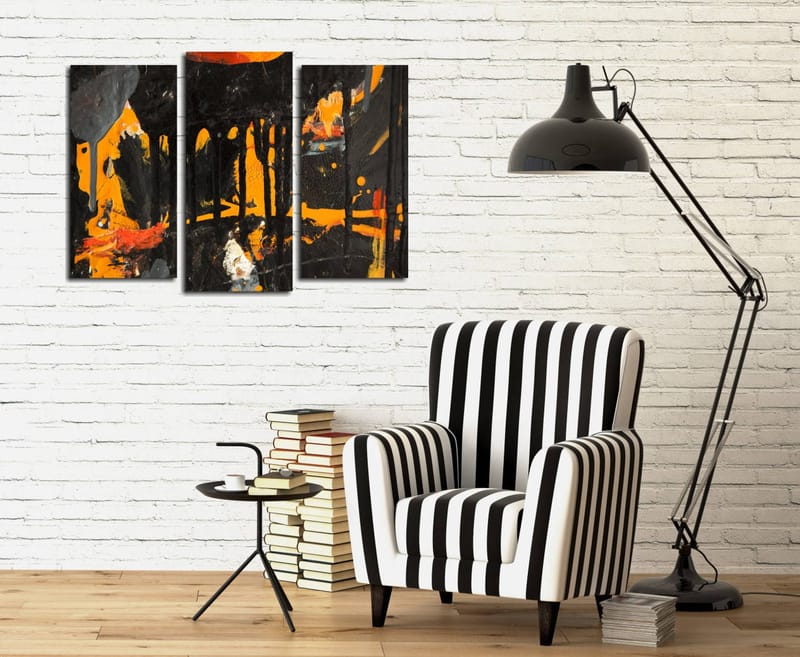 Dekorativ Canvasbillede 3-Dele 45x20 cm - Flerfarvet - Boligtilbehør - Billeder & kunst - Billeder på lærred