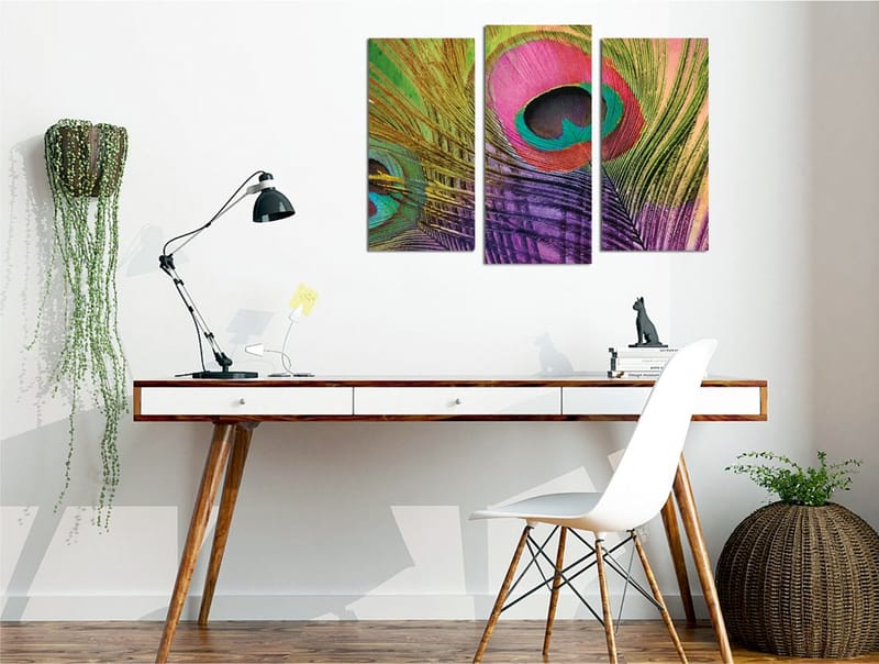 Dekorativ Canvasbillede 3-Dele 45x20 cm - Flerfarvet - Boligtilbehør - Billeder & kunst - Billeder på lærred