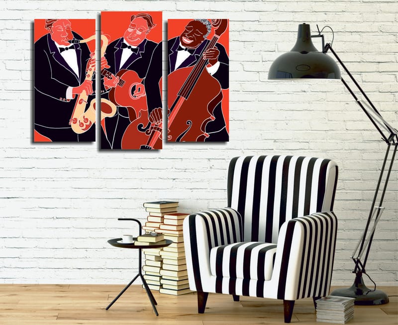 Dekorativ Canvasbillede 3-Dele 45x20 cm - Flerfarvet - Boligtilbehør - Billeder & kunst - Billeder på lærred