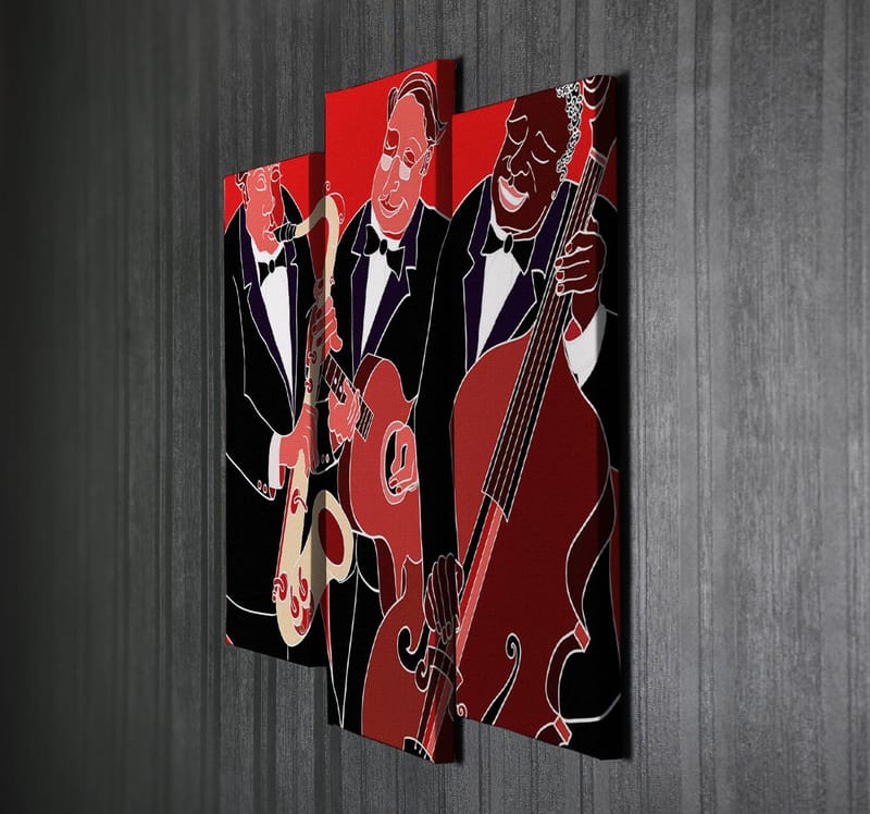 Dekorativ Canvasbillede 3-Dele 45x20 cm - Flerfarvet - Boligtilbehør - Billeder & kunst - Billeder på lærred