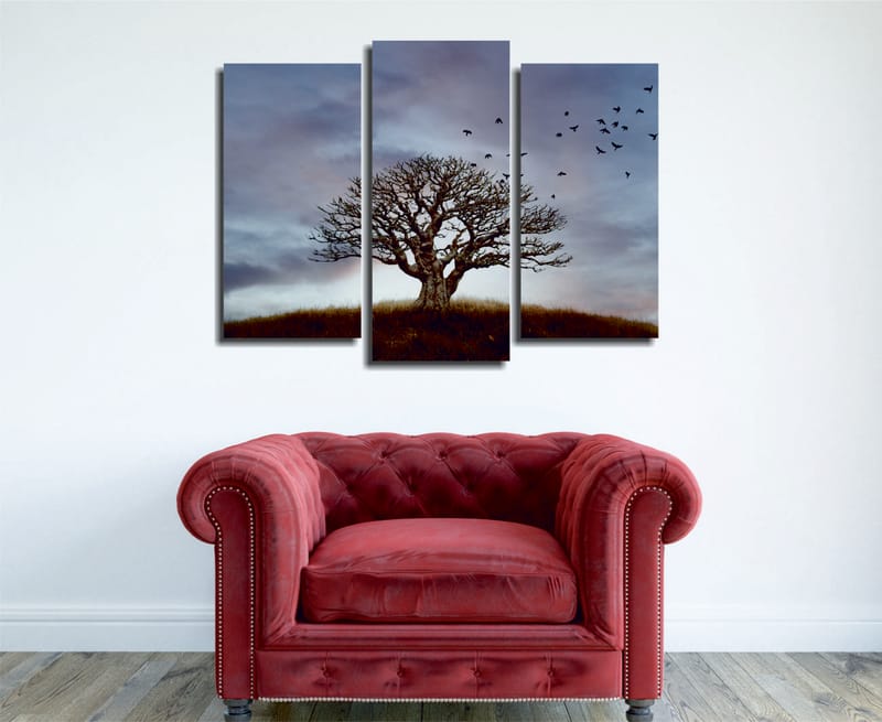 Dekorativ Canvasbillede 3-Dele 45x20 cm - Flerfarvet - Boligtilbehør - Billeder & kunst - Billeder på lærred