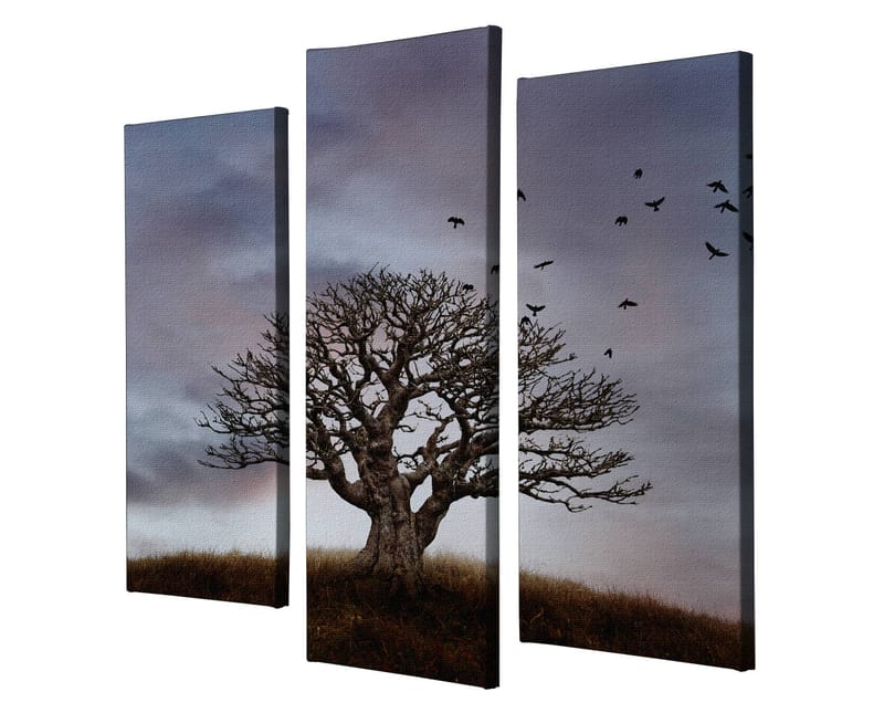 Dekorativ Canvasbillede 3-Dele 45x20 cm - Flerfarvet - Boligtilbehør - Billeder & kunst - Billeder på lærred