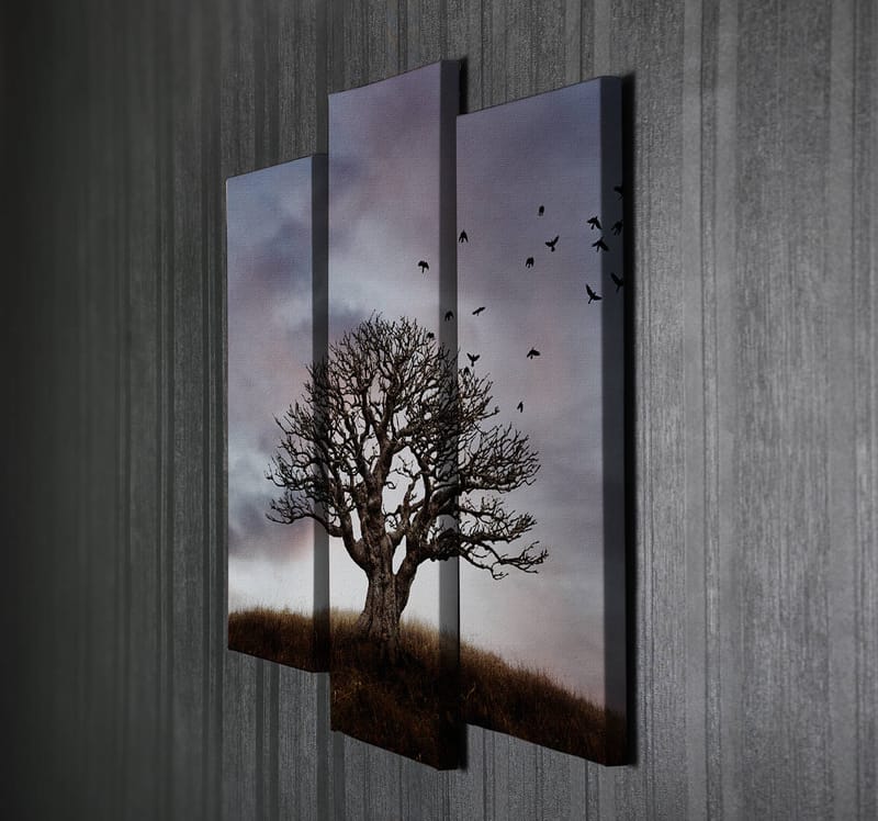 Dekorativ Canvasbillede 3-Dele 45x20 cm - Flerfarvet - Boligtilbehør - Billeder & kunst - Billeder på lærred