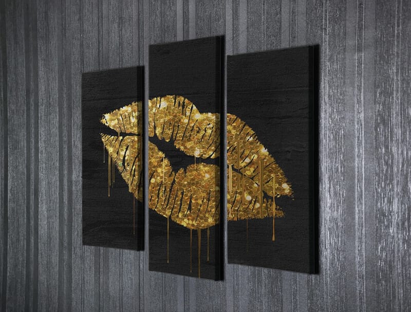 Dekorativ Canvasbillede 3-Dele 45x20 cm - Flerfarvet - Boligtilbehør - Billeder & kunst - Billeder på lærred