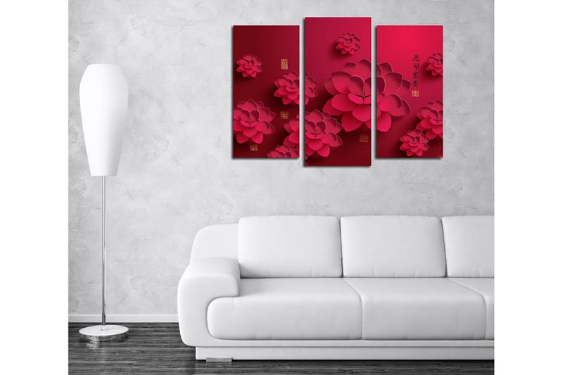 Dekorativ Canvasbillede 3-Dele 45x20 cm - Flerfarvet - Boligtilbehør - Billeder & kunst - Billeder på lærred