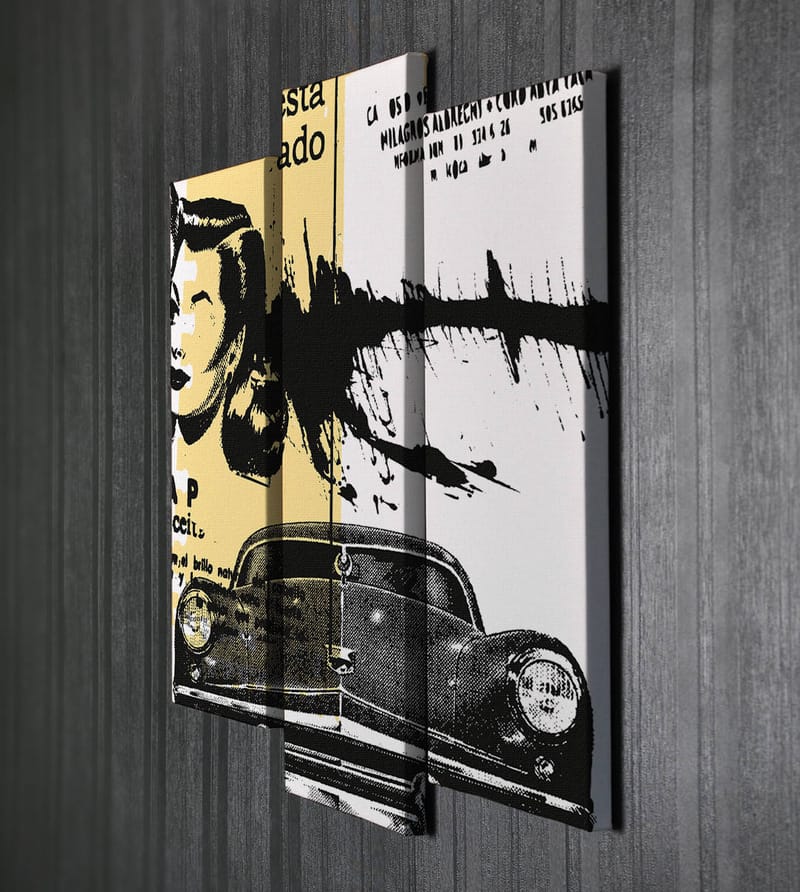 Dekorativ Canvasbillede 3-Dele 45x20 cm - Flerfarvet - Boligtilbehør - Billeder & kunst - Billeder på lærred