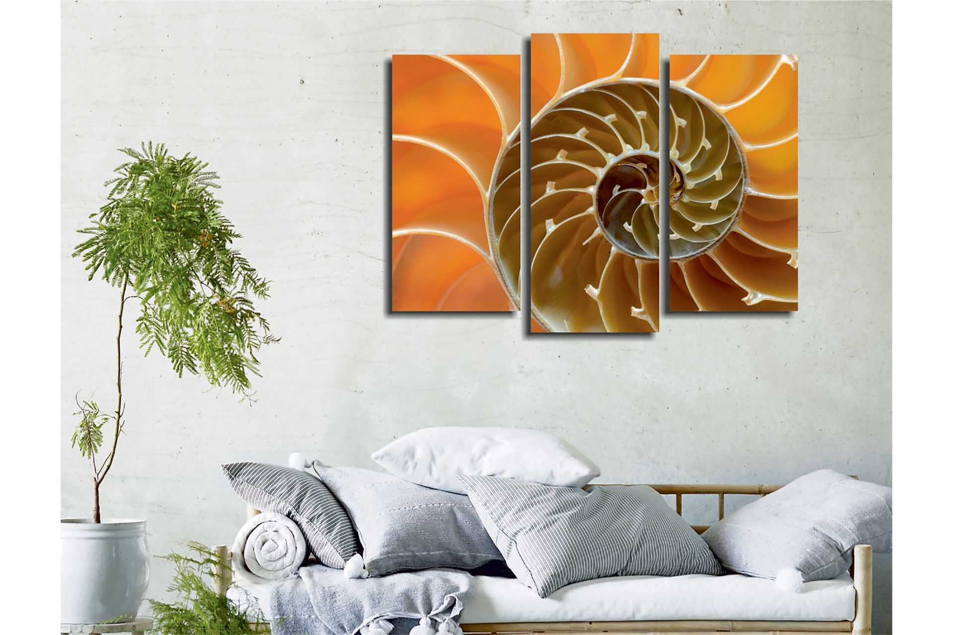 Dekorativ Canvasbillede 3-Dele 45x20 cm - Flerfarvet - Boligtilbehør - Billeder & kunst - Billeder på lærred