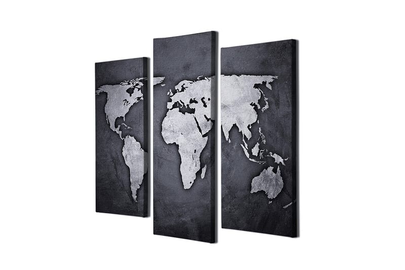 Dekorativ Canvasbillede 3-Dele 45x20 cm - Flerfarvet - Boligtilbehør - Billeder & kunst - Billeder på lærred