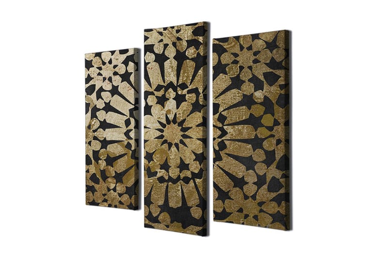 Dekorativ Canvasbillede 3-Dele 45x20 cm - Flerfarvet - Boligtilbehør - Billeder & kunst - Billeder på lærred