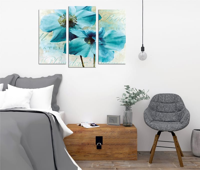 Dekorativ Canvasbillede 3-Dele 45x20 cm - Flerfarvet - Boligtilbehør - Billeder & kunst - Billeder på lærred