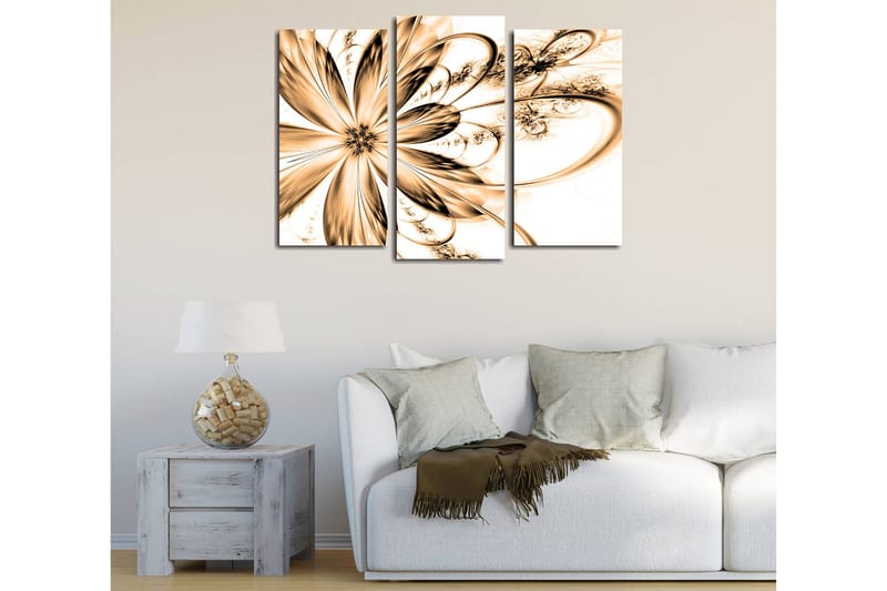Dekorativ Canvasbillede 3-Dele 45x20 cm - Flerfarvet - Boligtilbehør - Billeder & kunst - Billeder på lærred