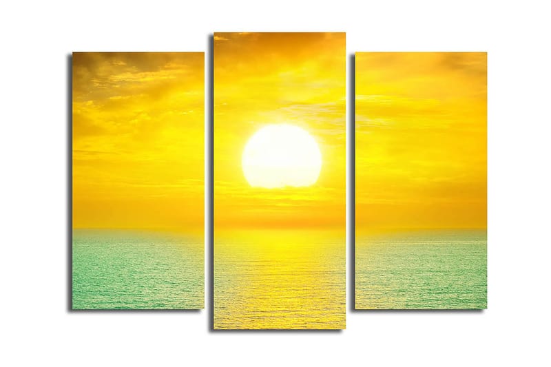 Dekorativ Canvasbillede 3-Dele 45x20 cm - Flerfarvet - Boligtilbehør - Billeder & kunst - Billeder på lærred