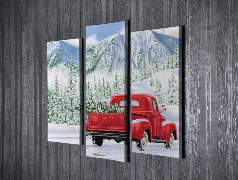 Dekorativ Canvasbillede 3-Dele 45x20 cm - Flerfarvet - Boligtilbehør - Billeder & kunst - Billeder på lærred