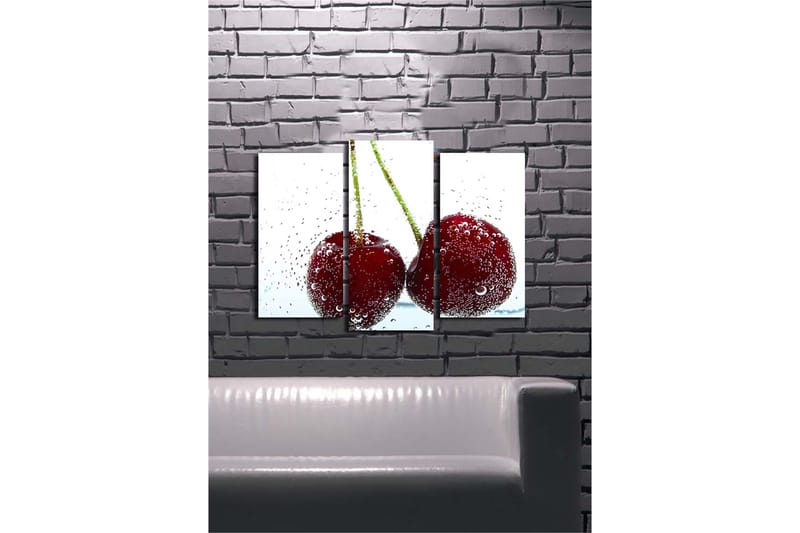 Dekorativ Canvasbillede 3-Dele 45x20 cm - Flerfarvet - Boligtilbehør - Billeder & kunst - Billeder på lærred