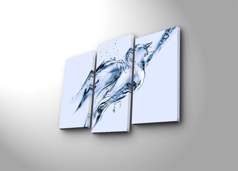 Dekorativ Canvasbillede 3-Dele 45x20 cm - Flerfarvet - Boligtilbehør - Billeder & kunst - Billeder på lærred