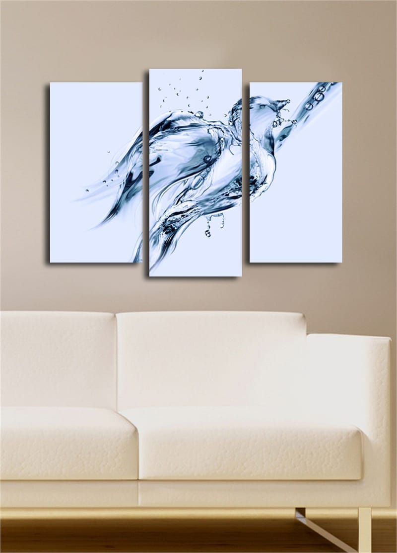 Dekorativ Canvasbillede 3-Dele 45x20 cm - Flerfarvet - Boligtilbehør - Billeder & kunst - Billeder på lærred